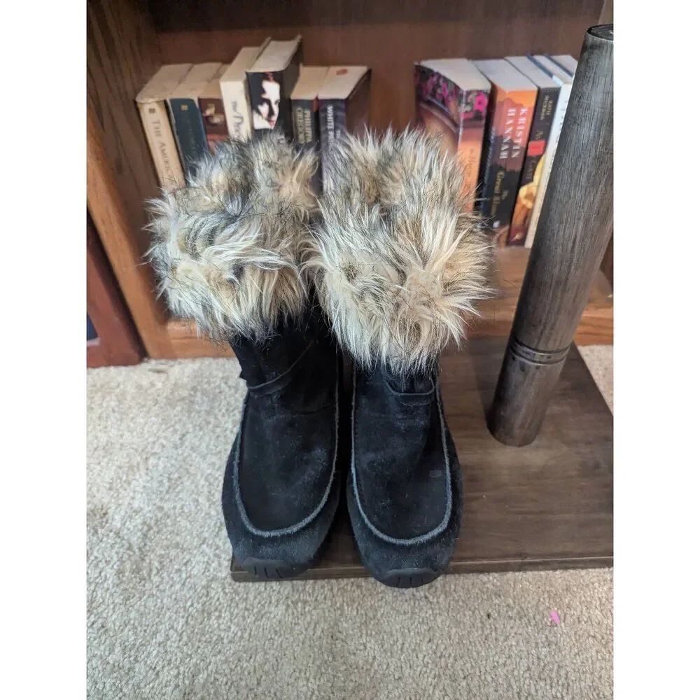 Sorel Boots Womens Size 8 Winter Northern Lite Tall NL1431-011 Black Snow Boot